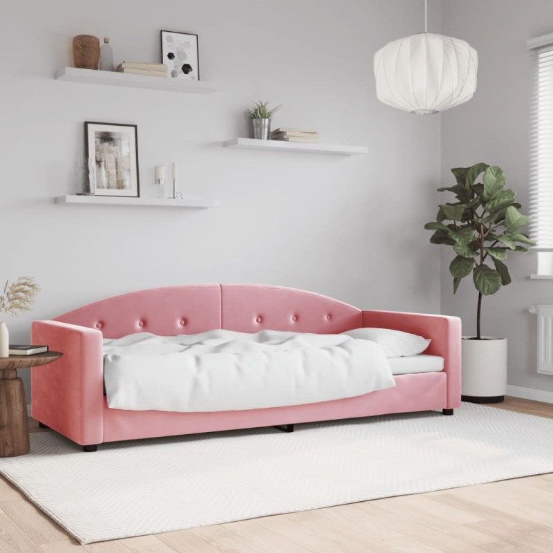 vidaXL Tagesbett Rosa 80x200 cm Samt vidaXL Tagesbett Rosa 80x200 cm Samt