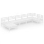 vidaXL 7-tlg. Garten-Lounge-Set Massivholz Kiefer Weiß vidaXL 7-tlg. Garten-Lounge-Set Massivholz Kiefer Weiß