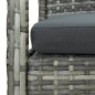 vidaXL 4-tlg. Garten-Lounge-Set mit Auflagen Poly Rattan Grau vidaXL 4-tlg. Garten-Lounge-Set mit Auflagen Poly Rattan Grau