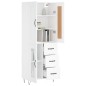 vidaXL Highboard Weiß 69,5x34x180 cm Holzwerkstoff vidaXL Highboard Weiß 69,5x34x180 cm Holzwerkstoff