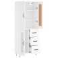 vidaXL Highboard Weiß 69,5x34x180 cm Holzwerkstoff vidaXL Highboard Weiß 69,5x34x180 cm Holzwerkstoff