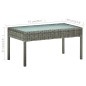 vidaXL 4-tlg. Garten-Lounge-Set mit Auflagen Poly Rattan Grau vidaXL 4-tlg. Garten-Lounge-Set mit Auflagen Poly Rattan Grau