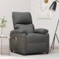 vidaXL Massagesessel mit Aufstehhilfe Dunkelgrau Stoff vidaXL Massagesessel mit Aufstehhilfe Dunkelgrau Stoff
