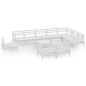 vidaXL 11-tlg. Garten-Lounge-Set Massivholz Kiefer Weiß vidaXL 11-tlg. Garten-Lounge-Set Massivholz Kiefer Weiß