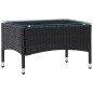 5-tlg. Garten-Lounge-Set mit Auflagen Poly Rattan Schwarz 5-tlg. Garten-Lounge-Set mit Auflagen Poly Rattan Schwarz