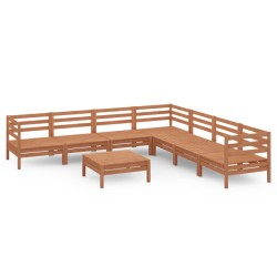 vidaXL 8-tlg. Garten-Lounge-Set Massivholz Kiefer Honigbraun