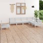 vidaXL 7-tlg. Garten-Lounge-Set Massivholz Kiefer Weiß vidaXL 7-tlg. Garten-Lounge-Set Massivholz Kiefer Weiß