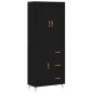 vidaXL Highboard Schwarz 69,5x34x180 cm Holzwerkstoff vidaXL Highboard Schwarz 69,5x34x180 cm Holzwerkstoff