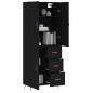 vidaXL Highboard Schwarz 69,5x34x180 cm Holzwerkstoff vidaXL Highboard Schwarz 69,5x34x180 cm Holzwerkstoff
