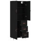 vidaXL Highboard Schwarz 69,5x34x180 cm Holzwerkstoff vidaXL Highboard Schwarz 69,5x34x180 cm Holzwerkstoff
