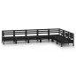 vidaXL 7-tlg. Garten-Lounge-Set Massivholz Kiefer Schwarz vidaXL 7-tlg. Garten-Lounge-Set Massivholz Kiefer Schwarz