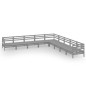 vidaXL 9-tlg. Garten-Lounge-Set Massivholz Kiefer Grau vidaXL 9-tlg. Garten-Lounge-Set Massivholz Kiefer Grau