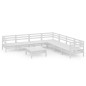 vidaXL 8-tlg. Garten-Lounge-Set Massivholz Kiefer Weiß vidaXL 8-tlg. Garten-Lounge-Set Massivholz Kiefer Weiß