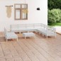 vidaXL 10-tlg. Garten-Lounge-Set Massivholz Kiefer Weiß vidaXL 10-tlg. Garten-Lounge-Set Massivholz Kiefer Weiß