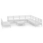 vidaXL 10-tlg. Garten-Lounge-Set Massivholz Kiefer Weiß vidaXL 10-tlg. Garten-Lounge-Set Massivholz Kiefer Weiß