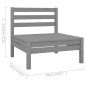 vidaXL 10-tlg. Garten-Lounge-Set Massivholz Kiefer Grau vidaXL 10-tlg. Garten-Lounge-Set Massivholz Kiefer Grau