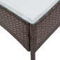 vidaXL 4-tlg. Garten-Lounge-Set mit Auflagen Poly Rattan Braun vidaXL 4-tlg. Garten-Lounge-Set mit Auflagen Poly Rattan Braun