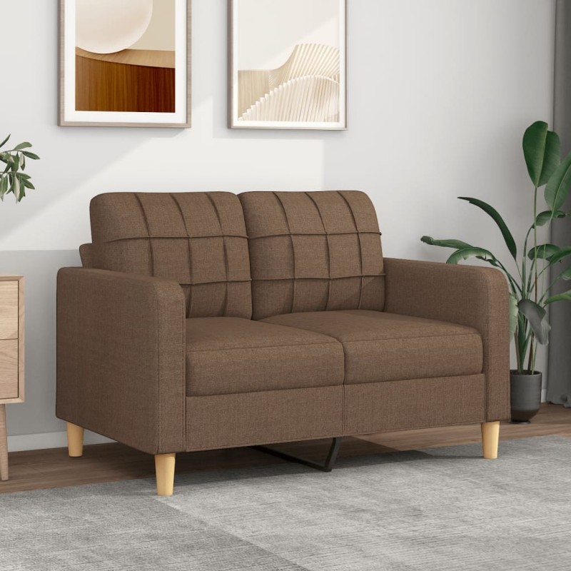 vidaXL 2-Sitzer-Sofa Braun 120 cm Stoff vidaXL 2-Sitzer-Sofa Braun 120 cm Stoff