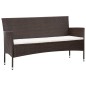 vidaXL 4-tlg. Garten-Lounge-Set mit Auflagen Poly Rattan Braun vidaXL 4-tlg. Garten-Lounge-Set mit Auflagen Poly Rattan Braun
