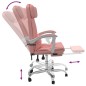 vidaXL Bürostuhl mit Liegefunktion Rosa Kunstleder vidaXL Bürostuhl mit Liegefunktion Rosa Kunstleder
