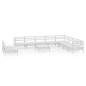 vidaXL 11-tlg. Garten-Lounge-Set Massivholz Kiefer Weiß vidaXL 11-tlg. Garten-Lounge-Set Massivholz Kiefer Weiß