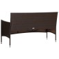vidaXL 4-tlg. Garten-Lounge-Set mit Auflagen Poly Rattan Braun vidaXL 4-tlg. Garten-Lounge-Set mit Auflagen Poly Rattan Braun