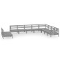 vidaXL 10-tlg. Garten-Lounge-Set Massivholz Kiefer Grau vidaXL 10-tlg. Garten-Lounge-Set Massivholz Kiefer Grau
