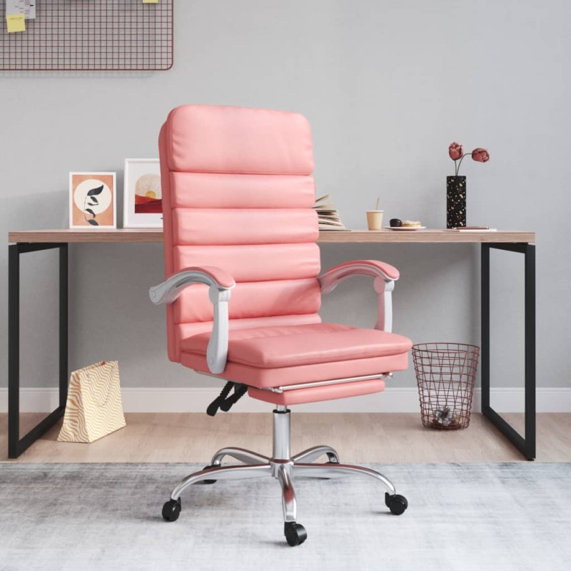 vidaXL Bürostuhl mit Massagefunktion Rosa Kunstleder vidaXL Bürostuhl mit Massagefunktion Rosa Kunstleder