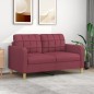 vidaXL 2-Sitzer-Sofa Weinrot 140 cm Stoff vidaXL 2-Sitzer-Sofa Weinrot 140 cm Stoff