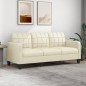 vidaXL 3-Sitzer-Sofa Creme 180 cm Kunstleder vidaXL 3-Sitzer-Sofa Creme 180 cm Kunstleder