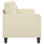 vidaXL 3-Sitzer-Sofa Creme 180 cm Kunstleder vidaXL 3-Sitzer-Sofa Creme 180 cm Kunstleder