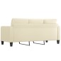 vidaXL 3-Sitzer-Sofa Creme 180 cm Kunstleder vidaXL 3-Sitzer-Sofa Creme 180 cm Kunstleder