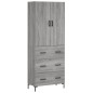 Highboard Grau Sonoma 69,5x34x180 cm Holzwerkstoff Highboard Grau Sonoma 69,5x34x180 cm Holzwerkstoff