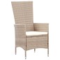 vidaXL 7-tlg. Garten-Essgruppe mit Auflagen Poly Rattan Beige vidaXL 7-tlg. Garten-Essgruppe mit Auflagen Poly Rattan Beige