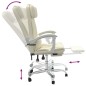 vidaXL Bürostuhl mit Massagefunktion Creme Kunstleder vidaXL Bürostuhl mit Massagefunktion Creme Kunstleder
