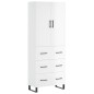 vidaXL Highboard Hochglanz-Weiß 69,5x34x180 cm Holzwerkstoff vidaXL Highboard Hochglanz-Weiß 69,5x34x180 cm Holzwerkstoff
