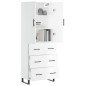 vidaXL Highboard Hochglanz-Weiß 69,5x34x180 cm Holzwerkstoff vidaXL Highboard Hochglanz-Weiß 69,5x34x180 cm Holzwerkstoff