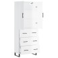 vidaXL Highboard Hochglanz-Weiß 69,5x34x180 cm Holzwerkstoff vidaXL Highboard Hochglanz-Weiß 69,5x34x180 cm Holzwerkstoff