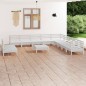 vidaXL 12-tlg. Garten-Lounge-Set Massivholz Kiefer Weiß vidaXL 12-tlg. Garten-Lounge-Set Massivholz Kiefer Weiß
