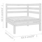 vidaXL 12-tlg. Garten-Lounge-Set Massivholz Kiefer Weiß vidaXL 12-tlg. Garten-Lounge-Set Massivholz Kiefer Weiß