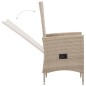 vidaXL 7-tlg. Garten-Essgruppe mit Auflagen Poly Rattan Beige vidaXL 7-tlg. Garten-Essgruppe mit Auflagen Poly Rattan Beige