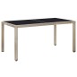 vidaXL 7-tlg. Garten-Essgruppe mit Auflagen Poly Rattan Beige vidaXL 7-tlg. Garten-Essgruppe mit Auflagen Poly Rattan Beige