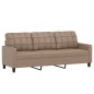 vidaXL 3-Sitzer-Sofa Cappuccino-Braun 180 cm Kunstleder vidaXL 3-Sitzer-Sofa Cappuccino-Braun 180 cm Kunstleder
