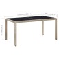 vidaXL 7-tlg. Garten-Essgruppe mit Auflagen Poly Rattan Beige vidaXL 7-tlg. Garten-Essgruppe mit Auflagen Poly Rattan Beige