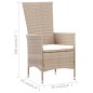 vidaXL 7-tlg. Garten-Essgruppe mit Auflagen Poly Rattan Beige vidaXL 7-tlg. Garten-Essgruppe mit Auflagen Poly Rattan Beige