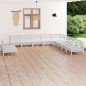 vidaXL 11-tlg. Garten-Lounge-Set Massivholz Kiefer Weiß vidaXL 11-tlg. Garten-Lounge-Set Massivholz Kiefer Weiß