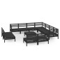 vidaXL 12-tlg. Garten-Lounge-Set Massivholz Kiefer Schwarz vidaXL 12-tlg. Garten-Lounge-Set Massivholz Kiefer Schwarz