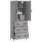 Highboard Grau Sonoma 69,5x34x180 cm Holzwerkstoff Highboard Grau Sonoma 69,5x34x180 cm Holzwerkstoff