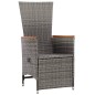 Garten-Liegestühle 2 Stk. mit Auflagen Poly Rattan Grau Garten-Liegestühle 2 Stk. mit Auflagen Poly Rattan Grau
