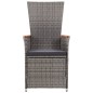 Garten-Liegestühle 2 Stk. mit Auflagen Poly Rattan Grau Garten-Liegestühle 2 Stk. mit Auflagen Poly Rattan Grau